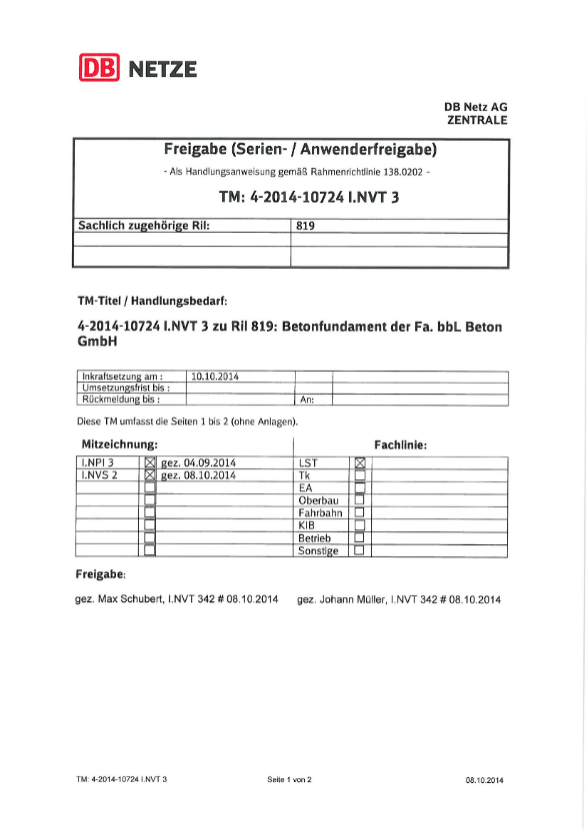 Serienfreigabe